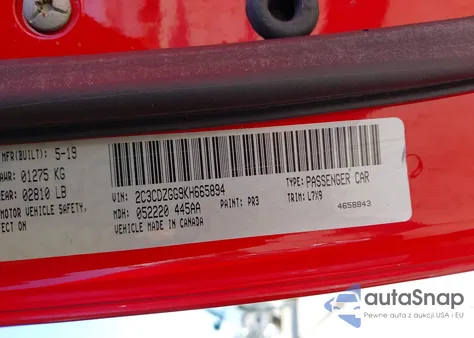 2020 Dodge Challenger R/T из США, поврежденный, VIN 2C3CDZBT9LH125144